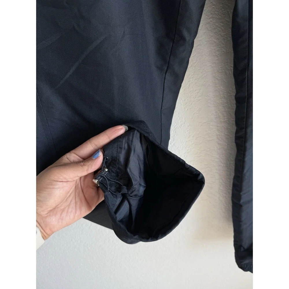 Kappa Men's L Black Nylon Windbreaker Pants Track Techwear Gorpcore Toggle Cuff